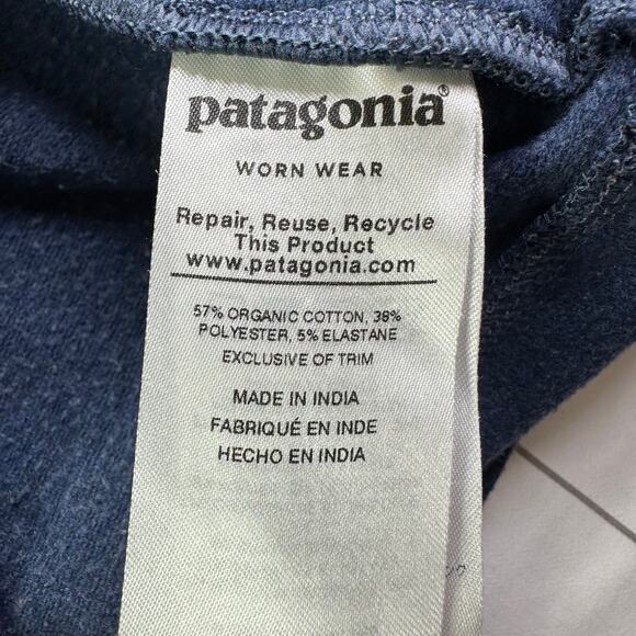 Patagonia Hoodie Womens Medium Stone Blue Fisherfox Ahnya Organic Cotton Outdoor - Picture 5 of 9